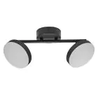 Ledvance LED Decor Spot Moon Acier Noir 10W 560lm - 830 Blanc Chaud
