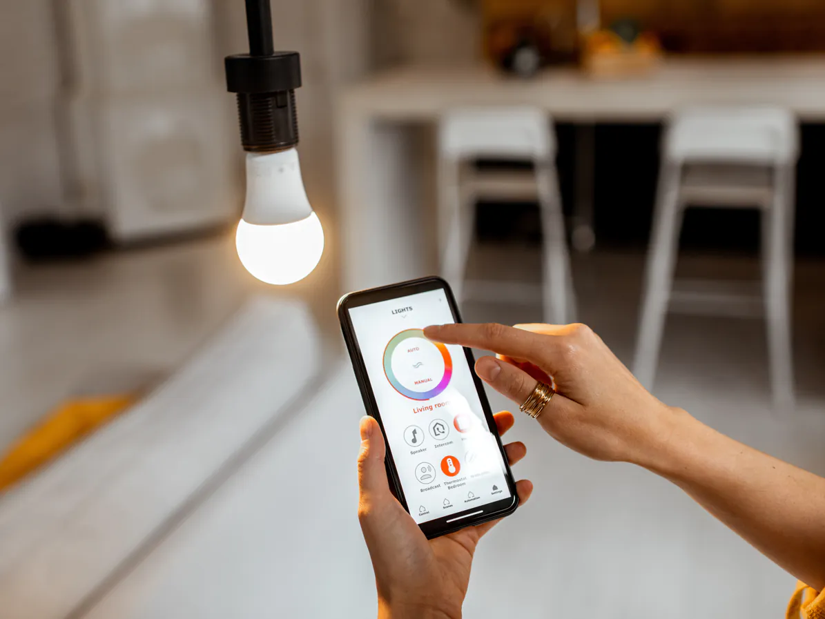 smartphone éclairage connecté